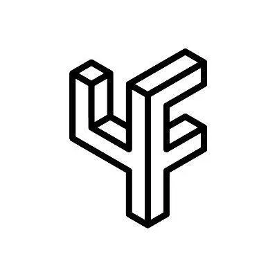 The previous 4C logo: a black isometric line mark on white