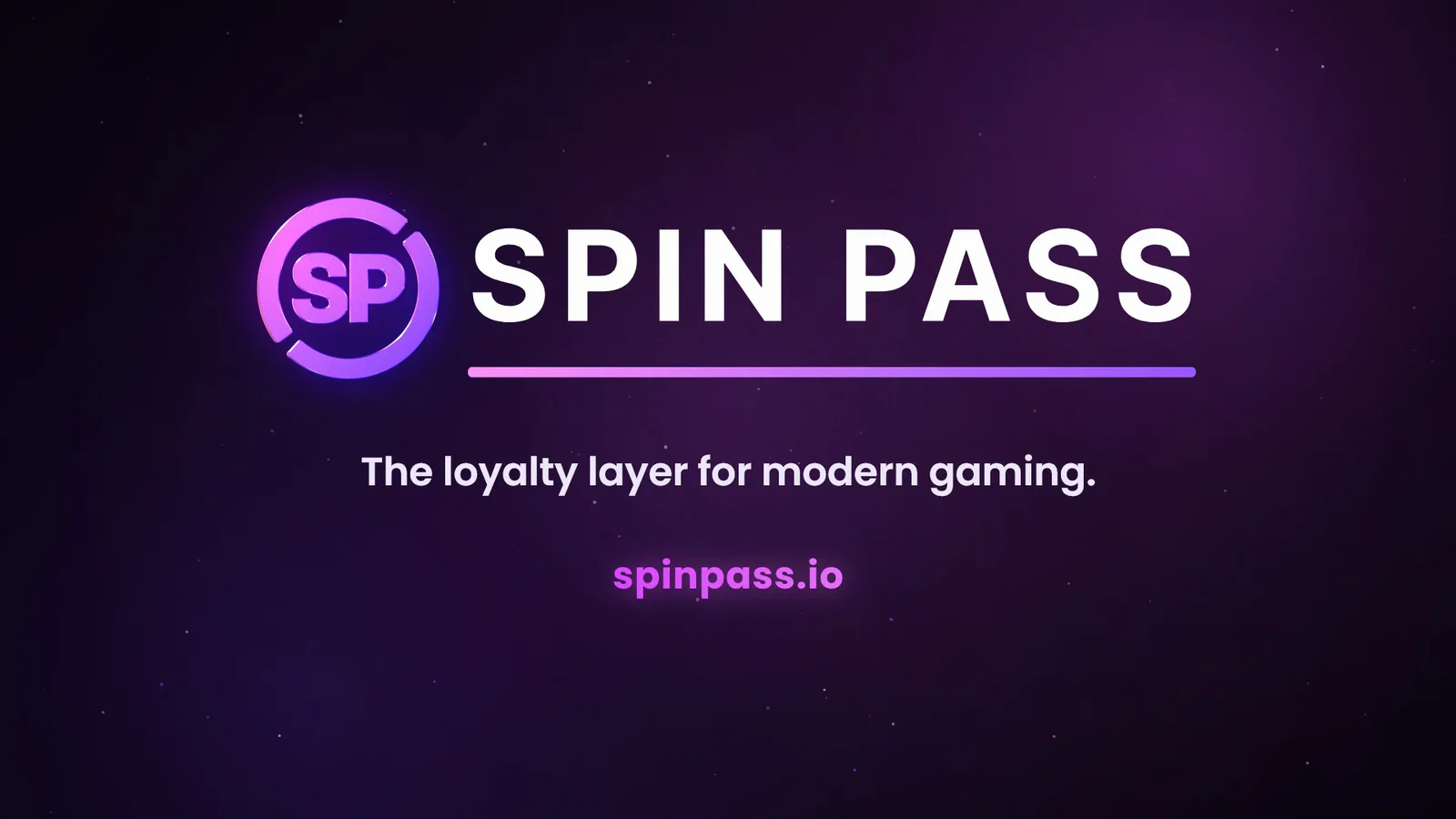 The Spin Pass lock-up with the tagline The loyalty layer for modern gaming and spinpass.io